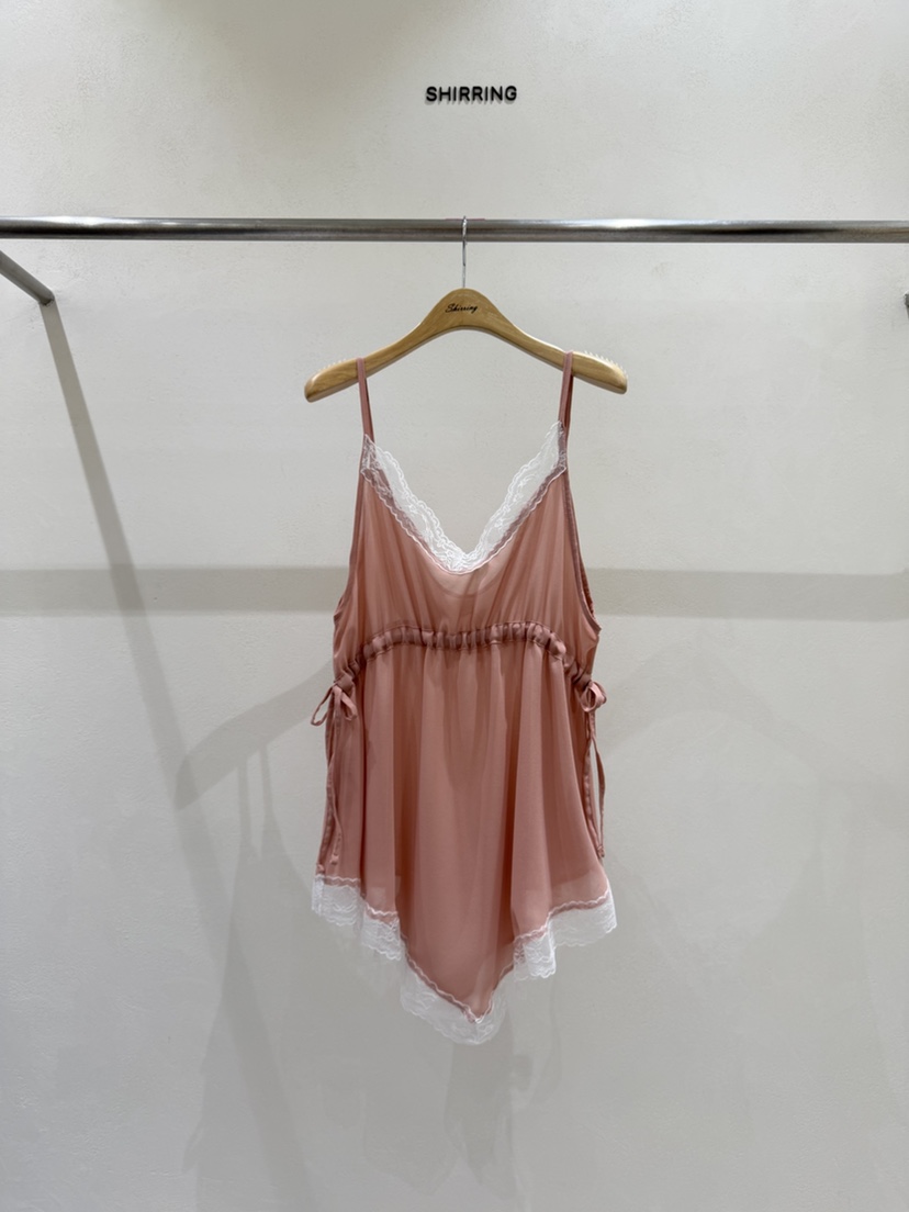 SHIRRING韓國東大門代購女士新品休閑人氣吊帶背心不對稱SHIRRING吊帶/背心圖色4