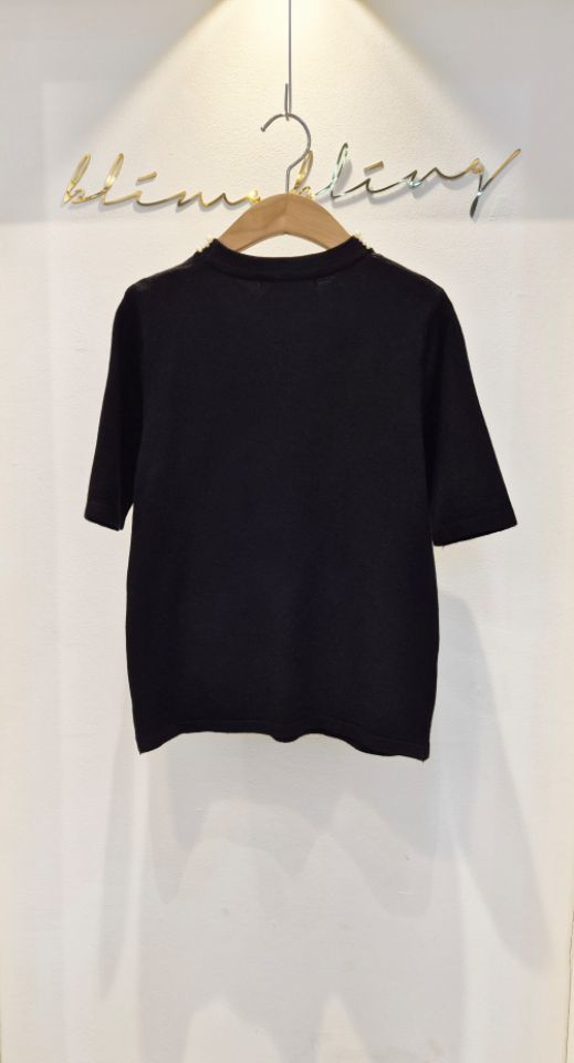 RICO/BLING BLING-S韓國東大門代購女士新款職業針織衫珍珠領RICO/BLING BLING-S針織衫