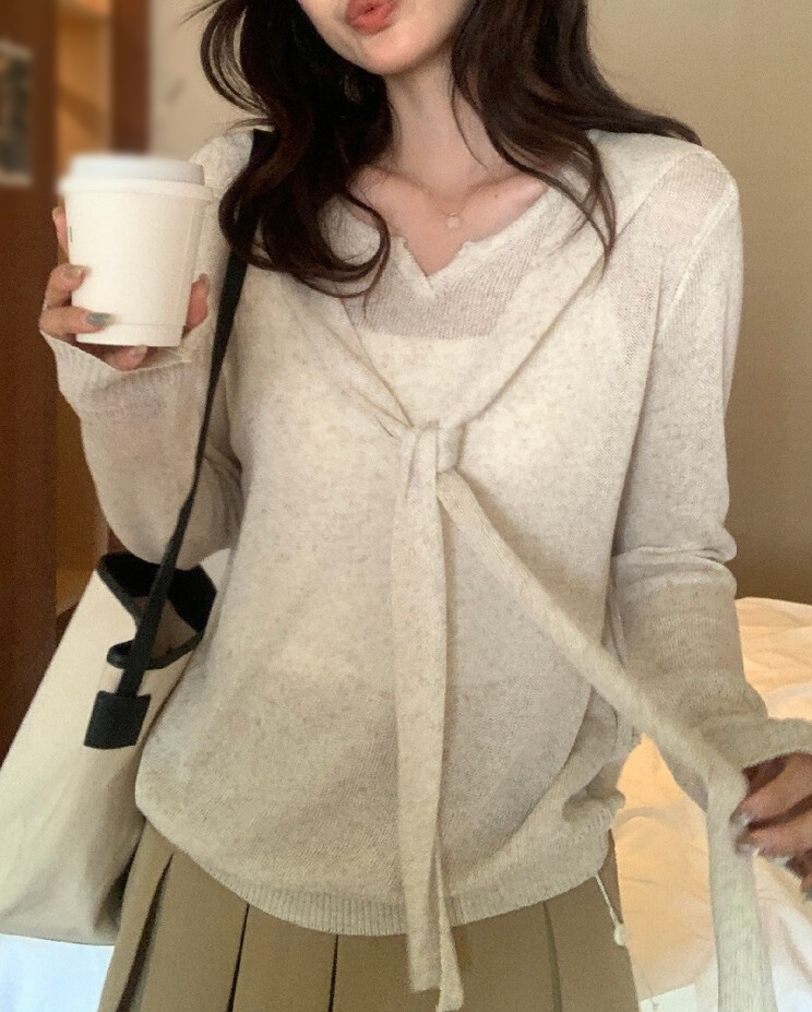 OLA韓國東大門代購女裝新品職業時尚26春夏休閑人氣針織衫mellor/OLA針織衫