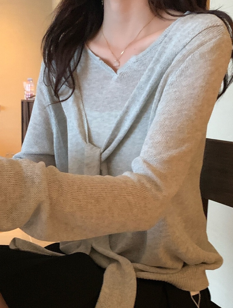 OLA韓國東大門代購女裝新品職業時尚26春夏休閑人氣針織衫mellor/OLA針織衫