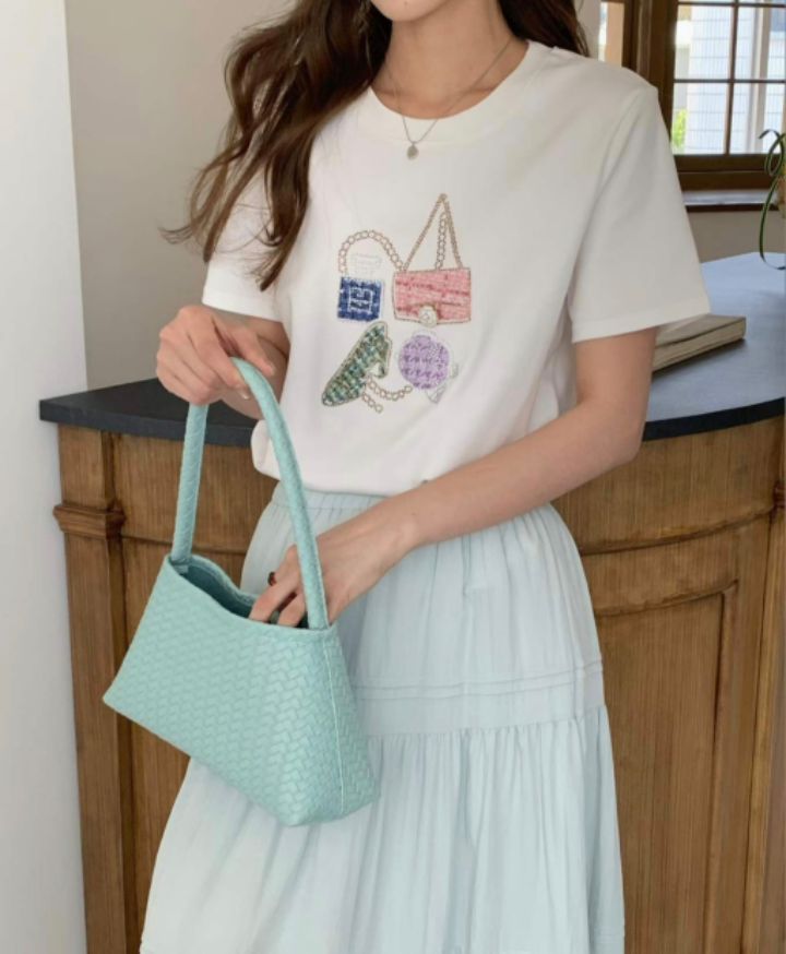 RICO/BLING BLING-S韓國代購女裝新款職業熱賣人氣T恤RICO/BLING BLING-ST恤