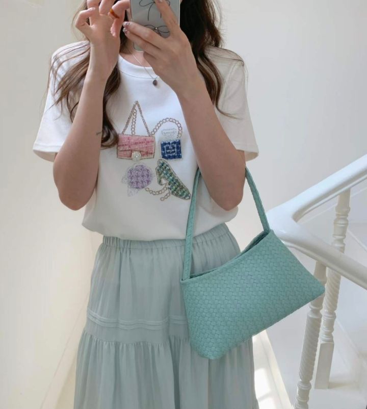 RICO/BLING BLING-S韓國代購女裝新款職業熱賣人氣T恤RICO/BLING BLING-ST恤