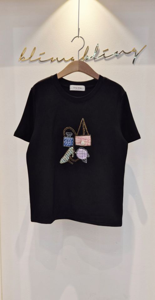 RICO/BLING BLING-S韓國代購女裝新款職業熱賣人氣T恤RICO/BLING BLING-ST恤圖色2