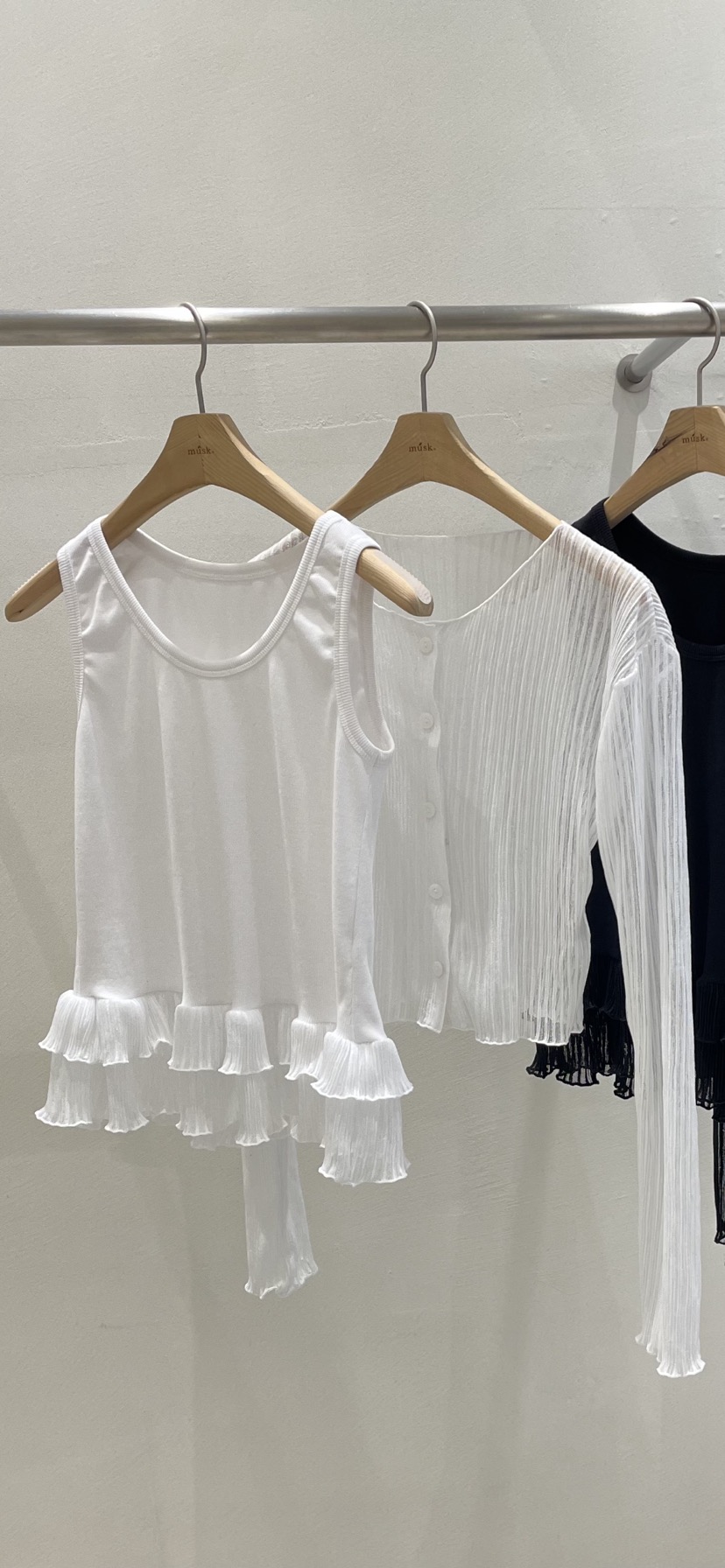 MUSK韓國東大門代購女裝新款26春夏休閑熱賣職業套裝褶裥MUSK套裝