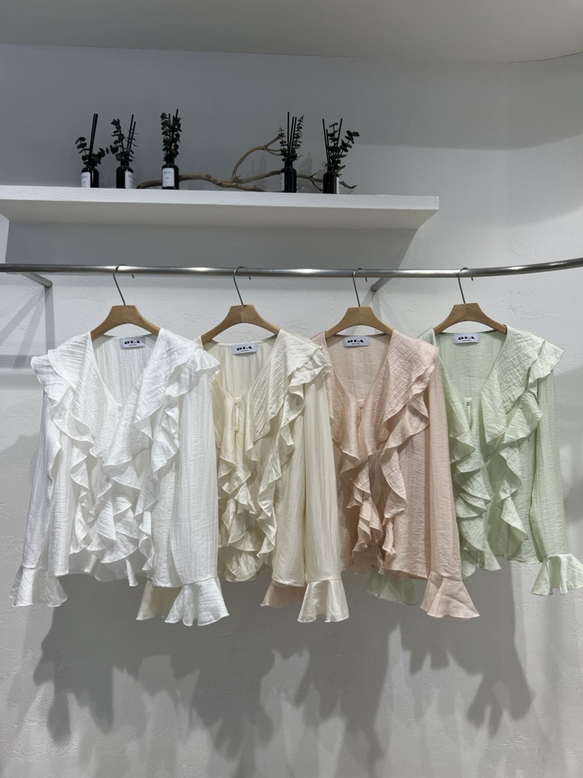 OLA韓國東大門代購女士新品休閑26春夏熱賣人氣襯衫蕾絲衫mellor/OLA襯衫/蕾絲衫