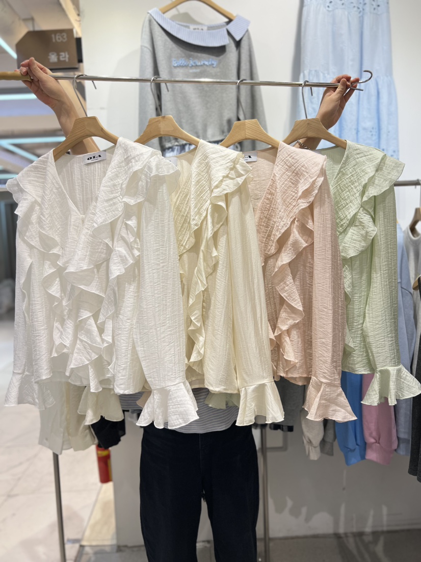 OLA韓國東大門代購女士新品休閑26春夏熱賣人氣襯衫蕾絲衫mellor/OLA襯衫/蕾絲衫