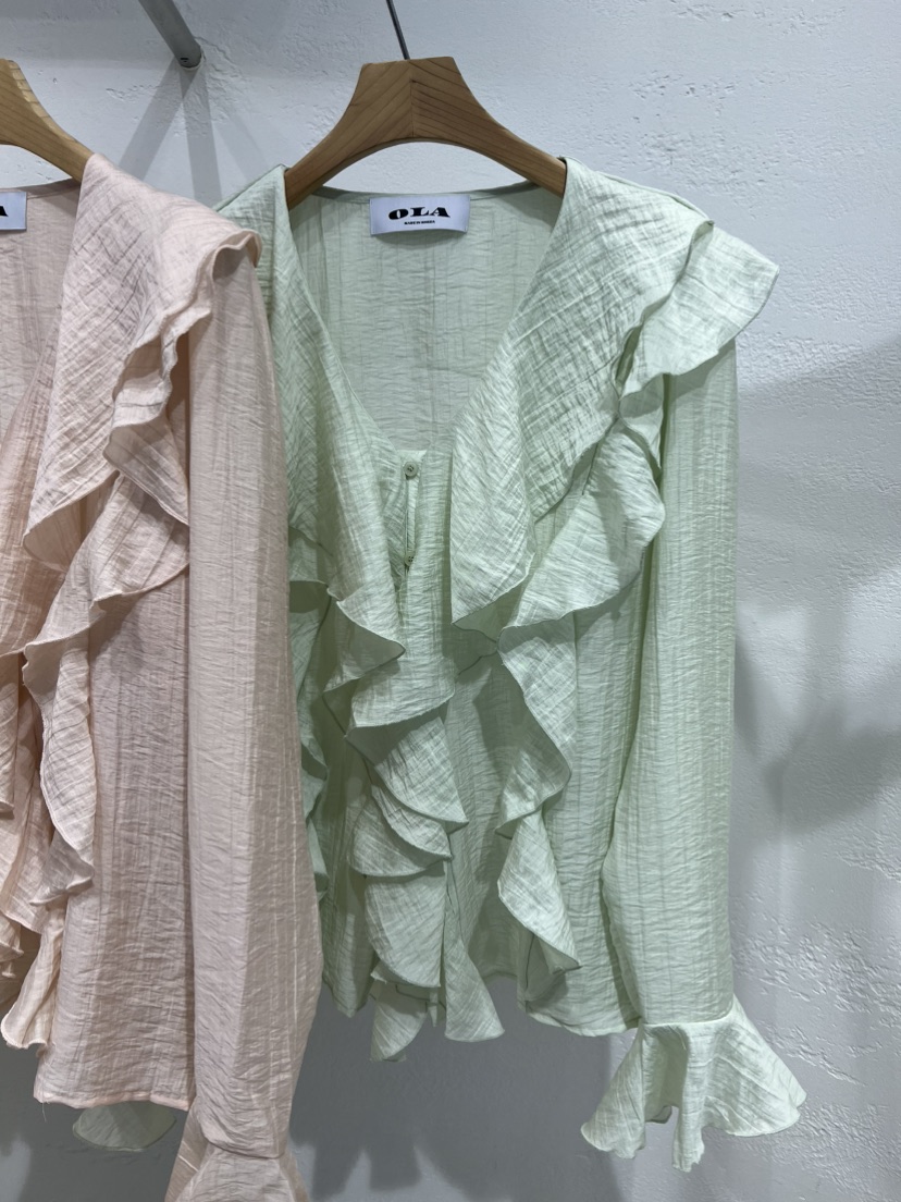 OLA韓國東大門代購女士新品休閑26春夏熱賣人氣襯衫蕾絲衫mellor/OLA襯衫/蕾絲衫