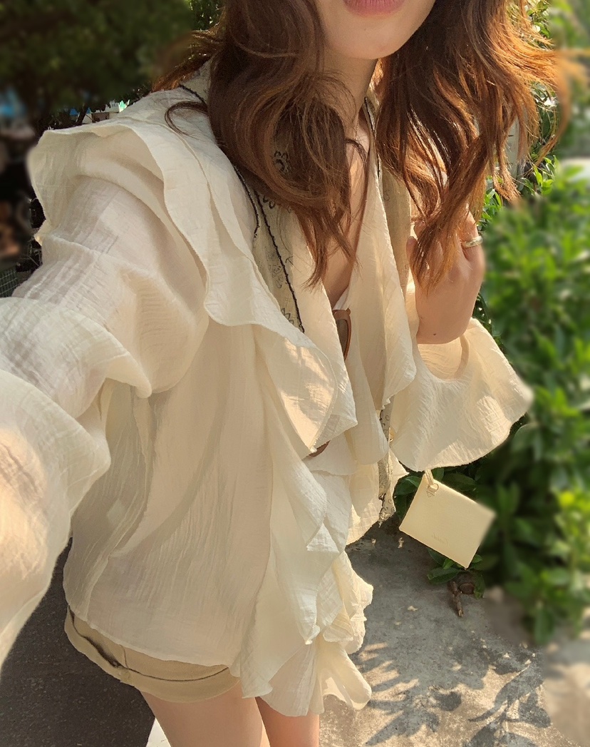 OLA韓國東大門代購女士新品休閑26春夏熱賣人氣襯衫蕾絲衫mellor/OLA襯衫/蕾絲衫