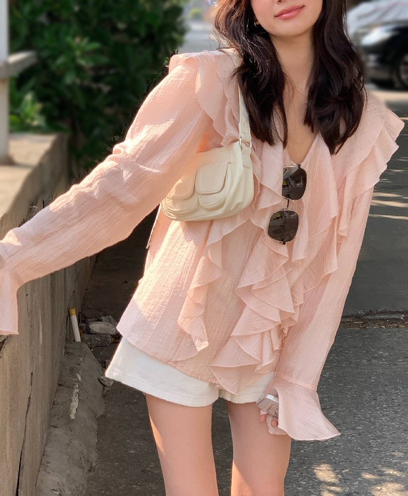 OLA韓國東大門代購女士新品休閑26春夏熱賣人氣襯衫蕾絲衫mellor/OLA襯衫/蕾絲衫