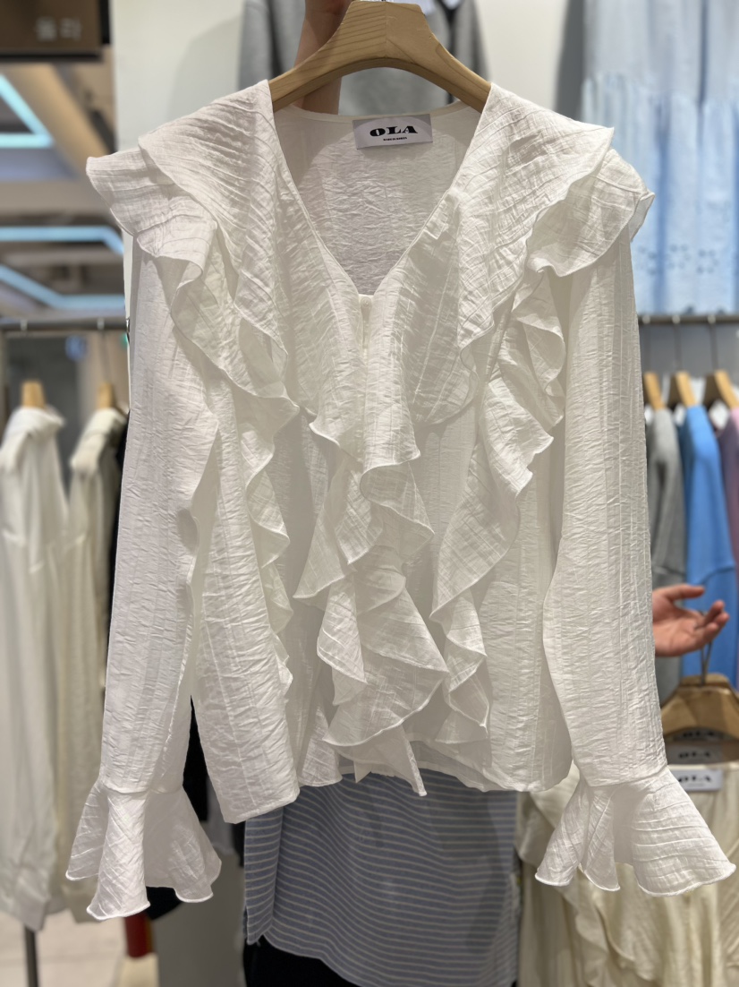 OLA韓國東大門代購女士新品休閑26春夏熱賣人氣襯衫蕾絲衫mellor/OLA襯衫/蕾絲衫圖色1