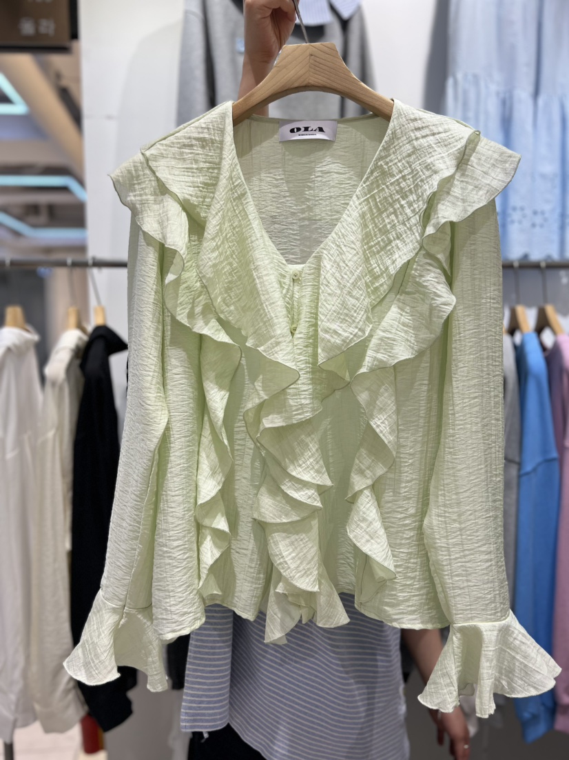 OLA韓國東大門代購女士新品休閑26春夏熱賣人氣襯衫蕾絲衫mellor/OLA襯衫/蕾絲衫圖色4