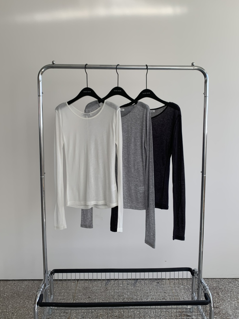 OVER NEAR韓國東大門代購女裝新款時尚熱賣長袖T恤不含內搭OVER NEAR長袖T恤