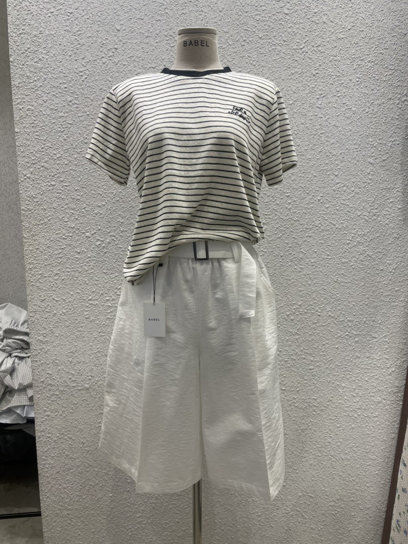 BABEL韓國東大門代購女裝新款職業人氣推薦時尚T恤刺繡條紋BABELT恤