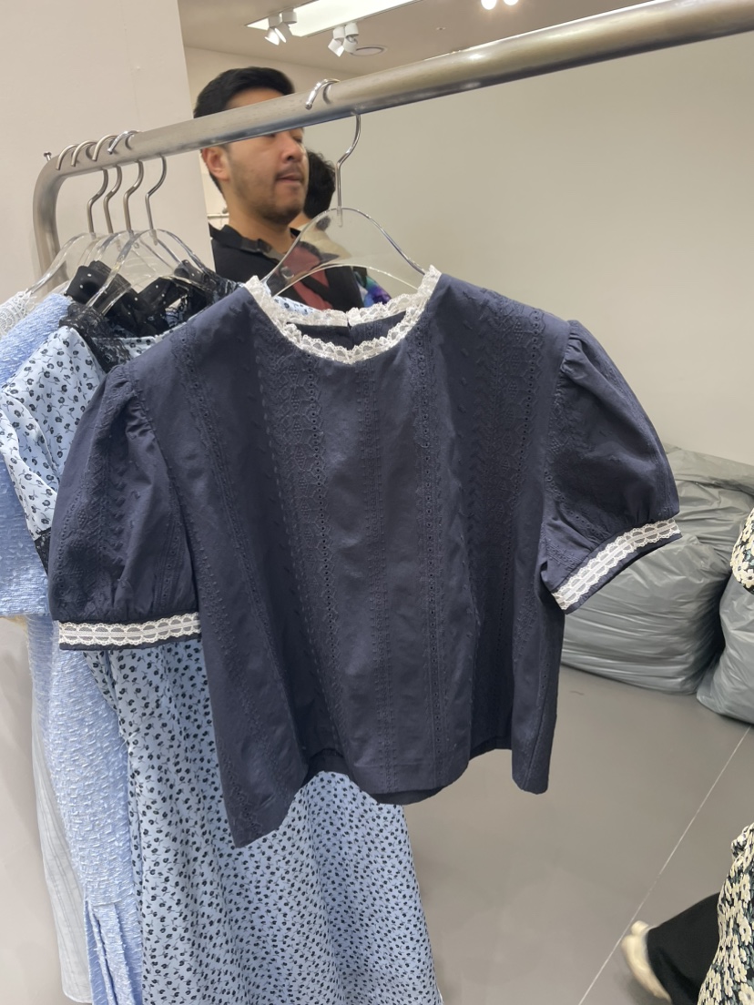 NAPKIN韓國直郵實拍女士新品熱賣推薦休閑時尚襯衫蕾絲衫NAPKIN襯衫/蕾絲衫圖色1