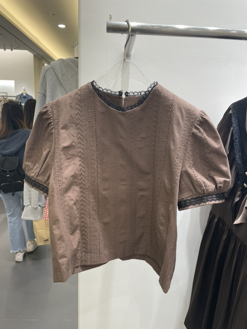 NAPKIN韓國直郵實拍女士新品熱賣推薦休閑時尚襯衫蕾絲衫NAPKIN襯衫/蕾絲衫圖色2