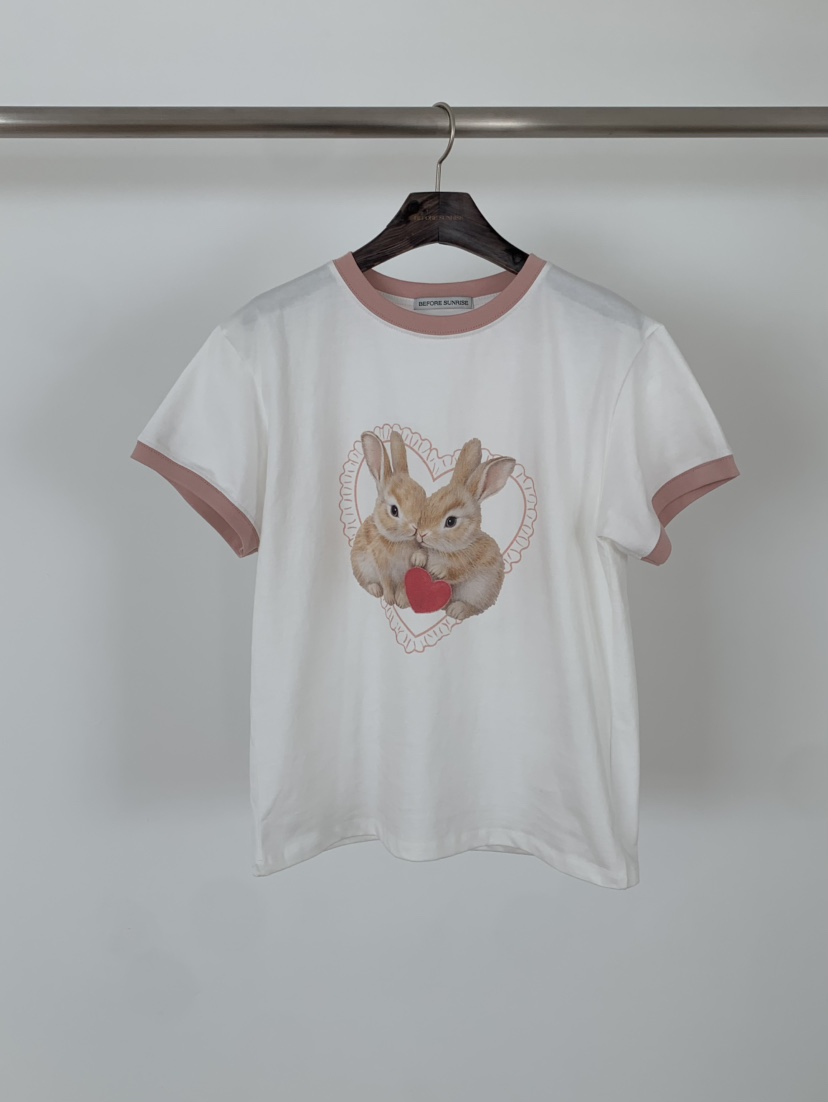 BEFORE SUNRISE韓國東大門直郵女士新品人氣時尚T恤兔子BEFORE SUNRISET恤圖色2