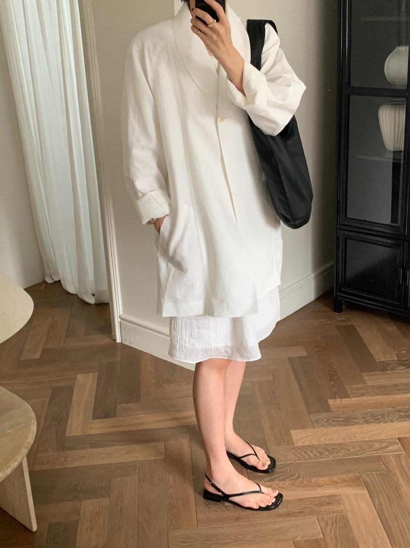 A Flan韓國東大門代購女士新品人氣推薦熱賣職業夾克亞麻AFN/FLAN EDITION夾克