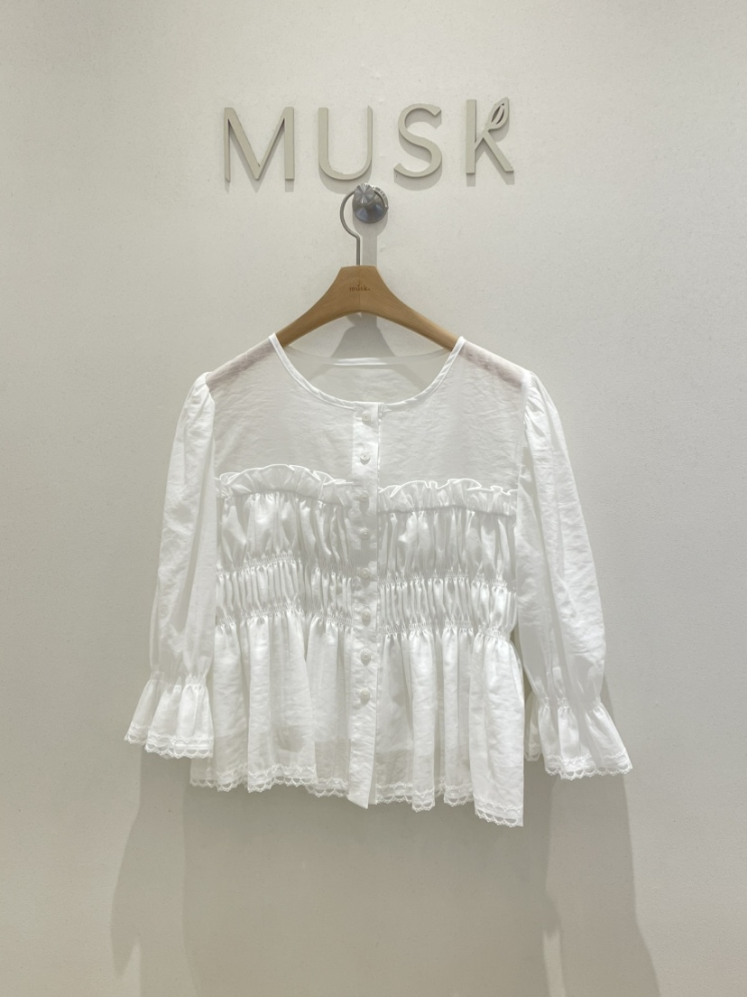 MUSK韓國代購女士新款人氣推薦熱賣26春夏時尚襯衫蕾絲衫MUSK襯衫/蕾絲衫圖色2
