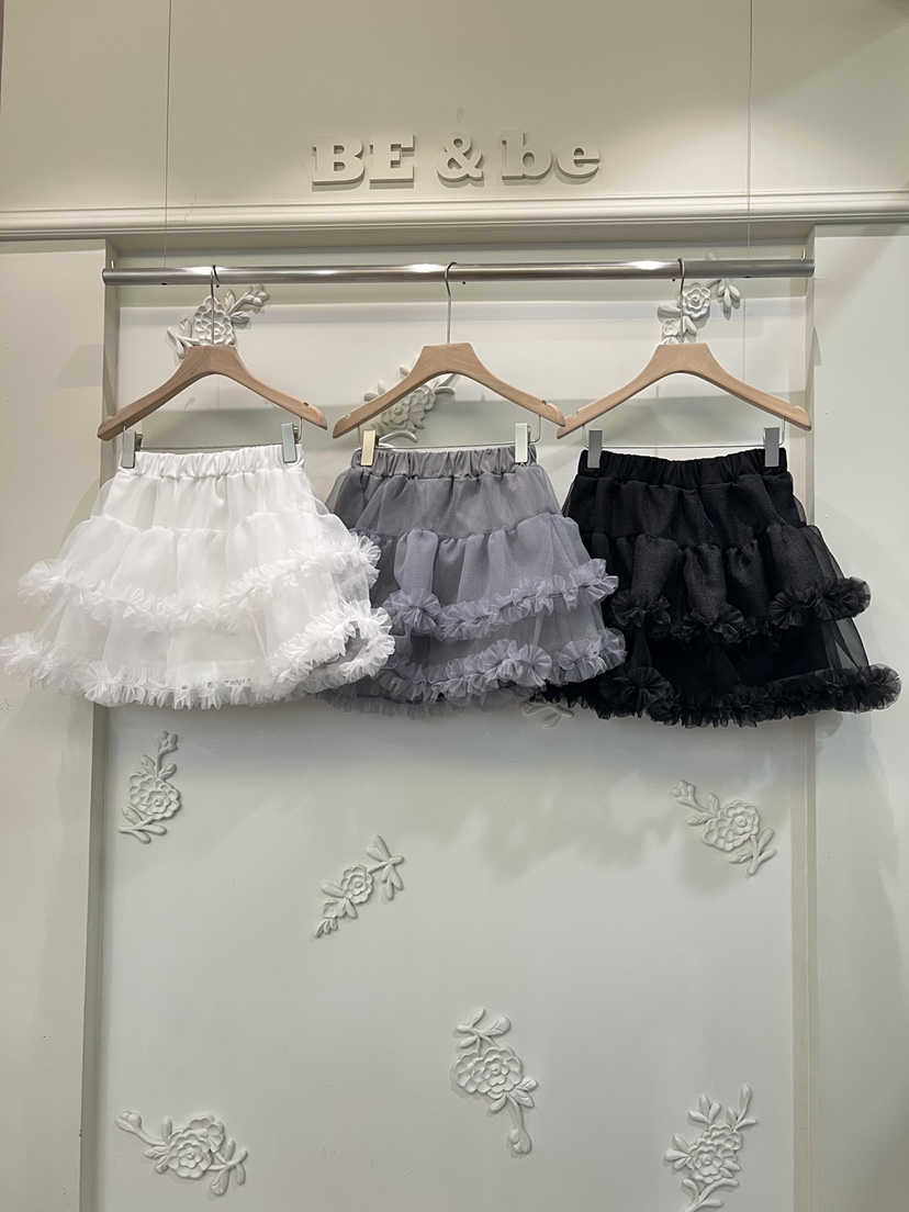 BE&amp;BE韓國直郵女裝新款人氣26春夏休閑職業短裙歐根紗BE&be短裙