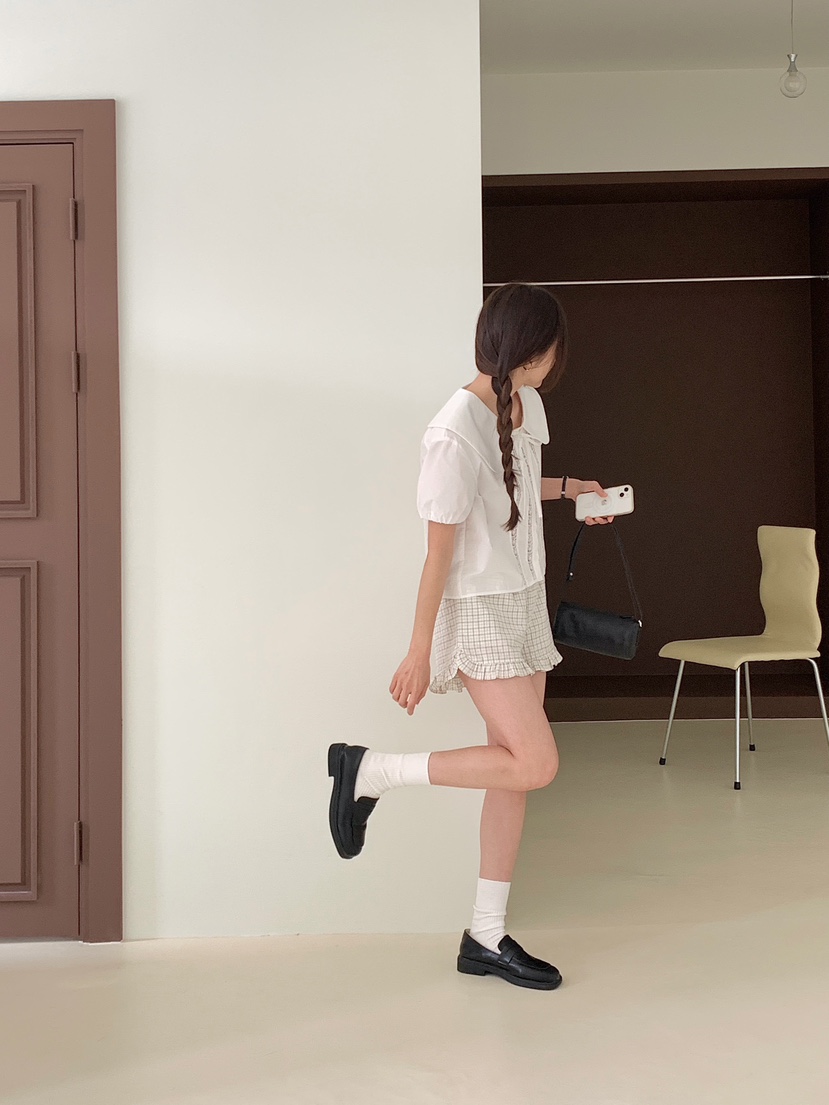 RE:OPENING韓國直郵女裝新品時尚職業熱賣休閑襯衫蕾絲衫RE:OPENING襯衫/蕾絲衫