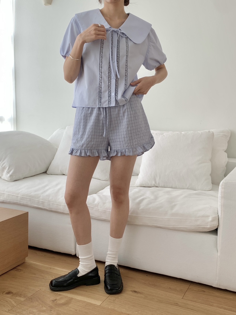 RE:OPENING韓國直郵女裝新品時尚職業熱賣休閑襯衫蕾絲衫RE:OPENING襯衫/蕾絲衫