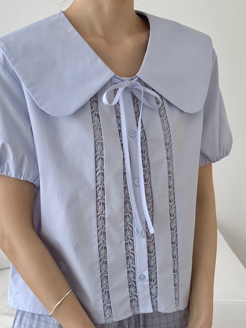 RE:OPENING韓國直郵女裝新品時尚職業熱賣休閑襯衫蕾絲衫RE:OPENING襯衫/蕾絲衫