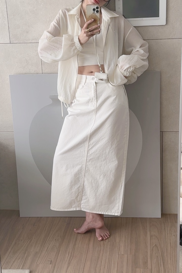 BUTTER-P韓國東大門直郵女士新款休閑人氣26春夏職業長裙BUTTER-P長裙