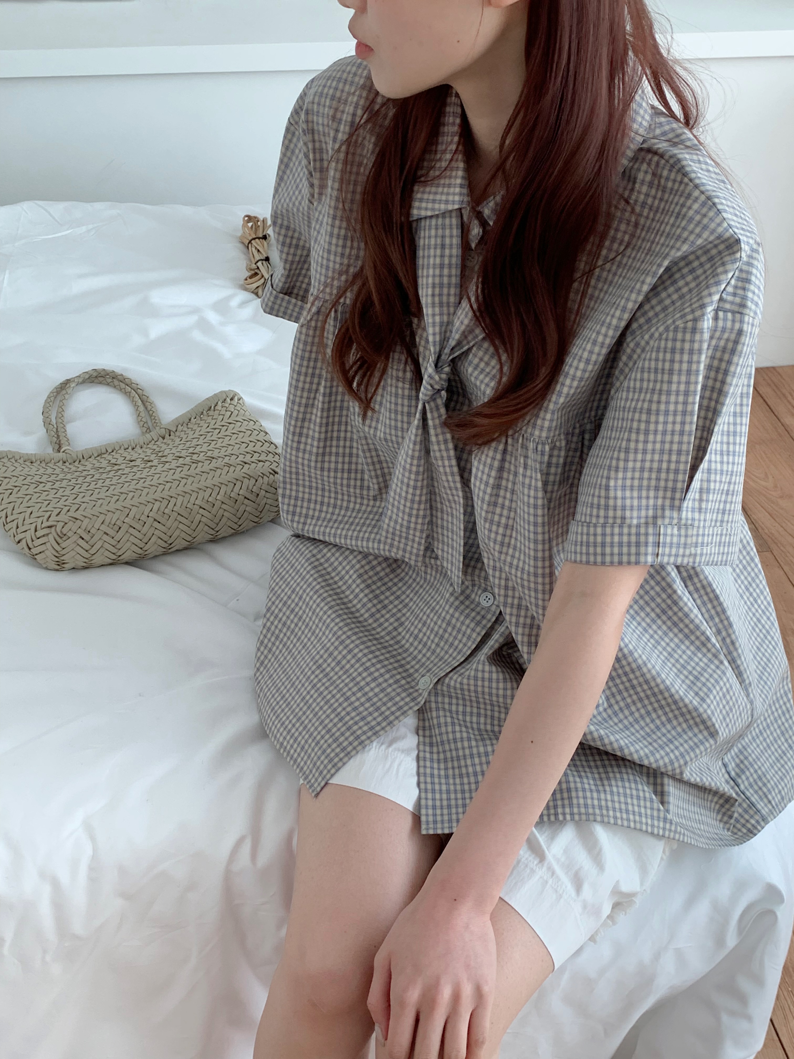 BEFORE SUNRISE韓國東大門直郵女裝新品人氣襯衫蕾絲衫系帶BEFORE SUNRISE襯衫/蕾絲衫