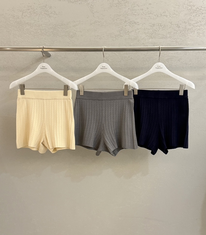 PLAYBUTTON-P韓國直郵實拍女裝新品推薦人氣職業26春夏短褲PLAYBUTTON短褲