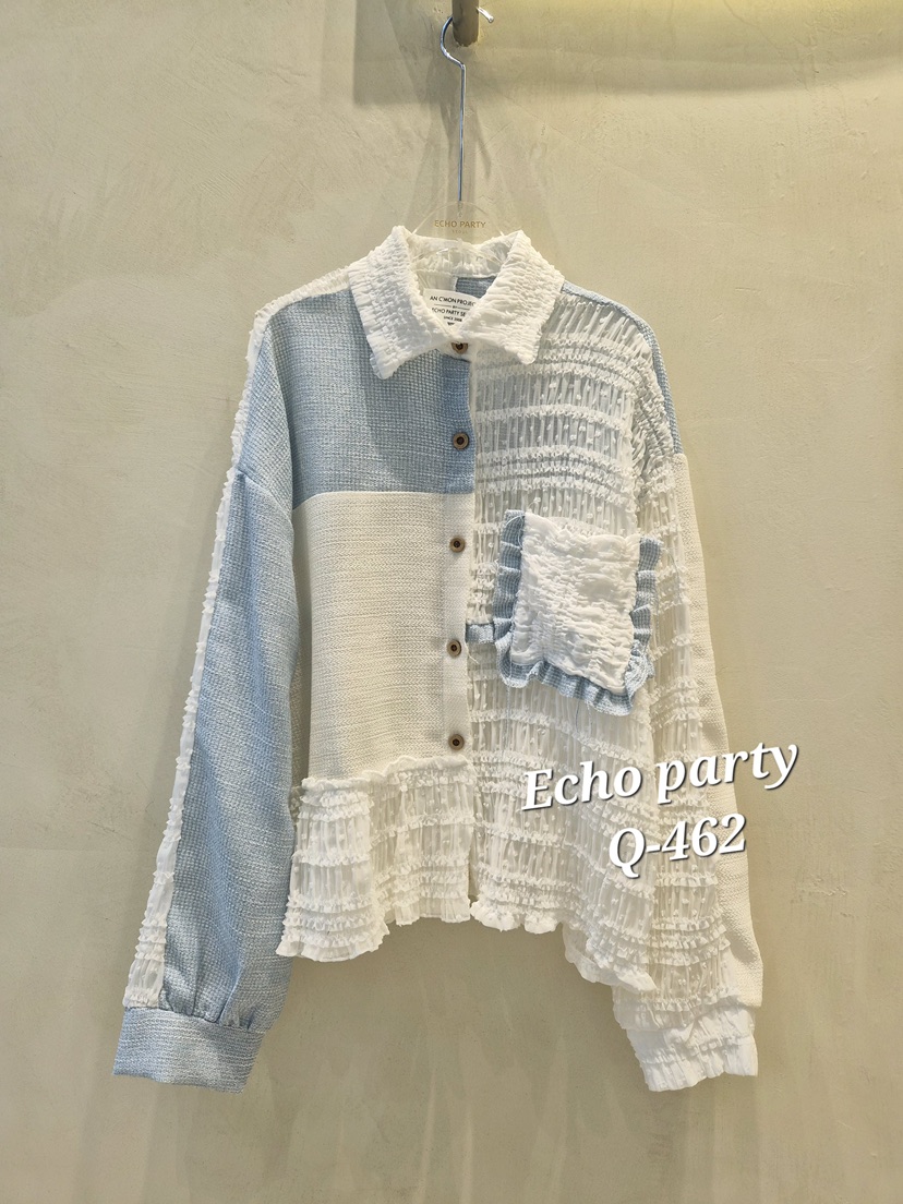 ECHOPARTY韓國東大門代購女裝新品職業26春夏時尚襯衫蕾絲衫ECHOPARTY襯衫/蕾絲衫圖色2