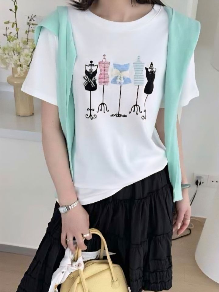 RICO/BLING BLING-S韓國直郵實拍女裝新品休閑熱賣T恤RICO/BLING BLING-ST恤