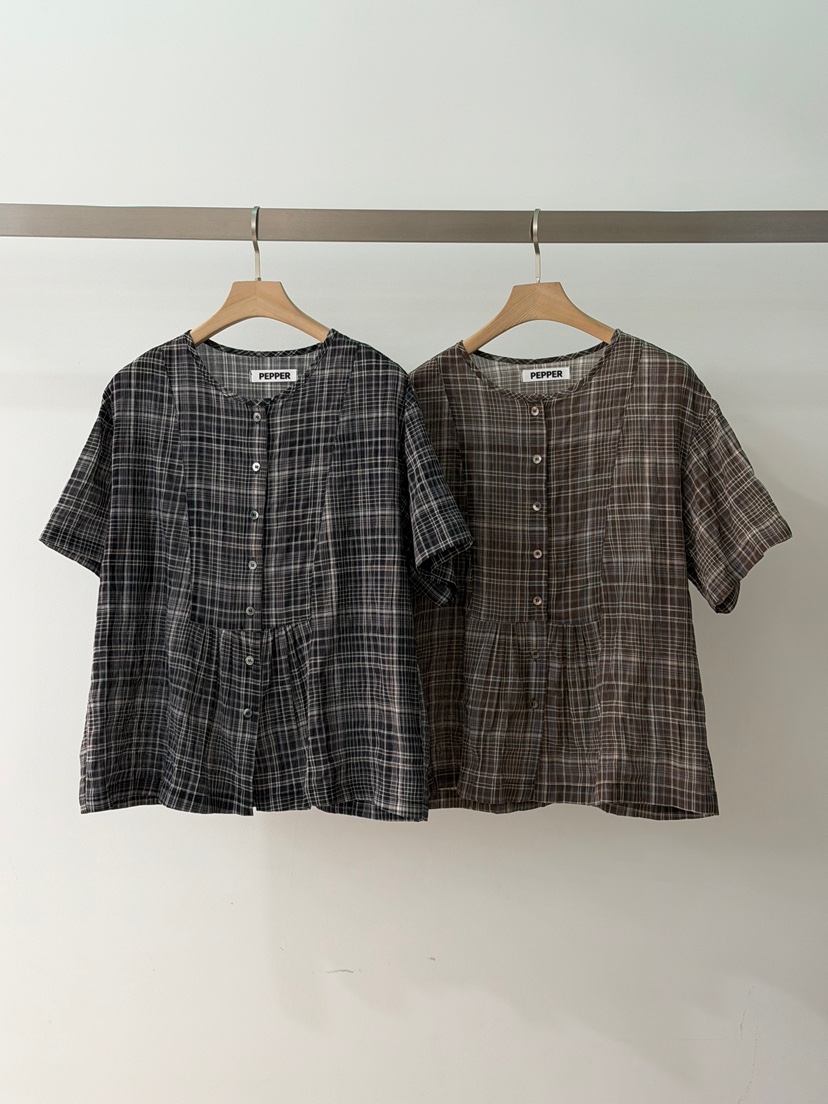 PEPPER-L韓國直郵實拍女士新品熱賣推薦人氣休閑襯衫蕾絲衫PEPPER襯衫/蕾絲衫