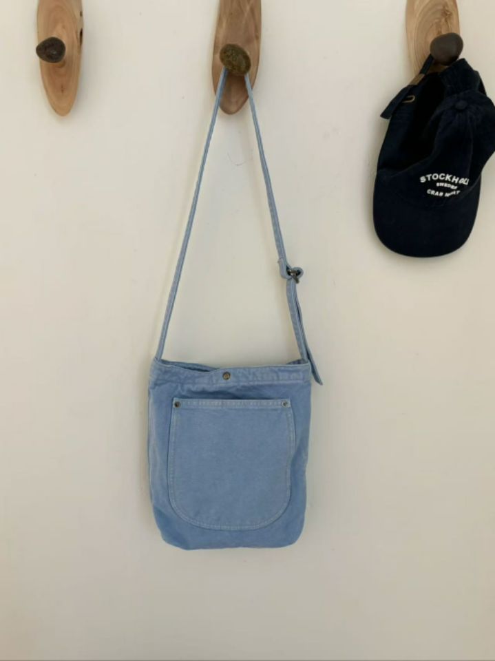 TROUVAILLE韓國東大門直郵女士新品人氣單肩斜跨包口袋水洗TROUVAILLE單肩/斜跨包