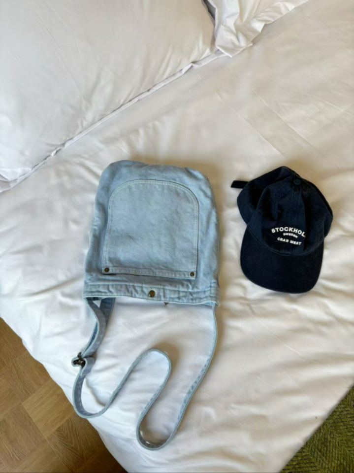 TROUVAILLE韓國東大門直郵女士新品人氣單肩斜跨包口袋水洗TROUVAILLE單肩/斜跨包