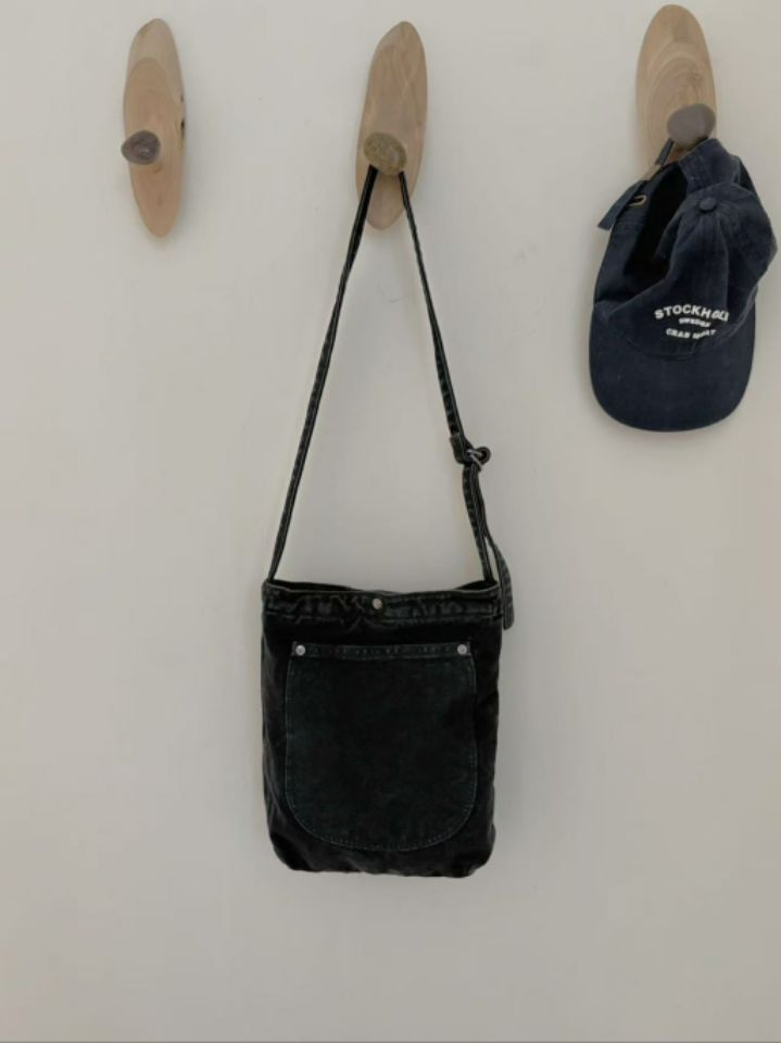 TROUVAILLE韓國東大門直郵女士新品人氣單肩斜跨包口袋水洗TROUVAILLE單肩/斜跨包