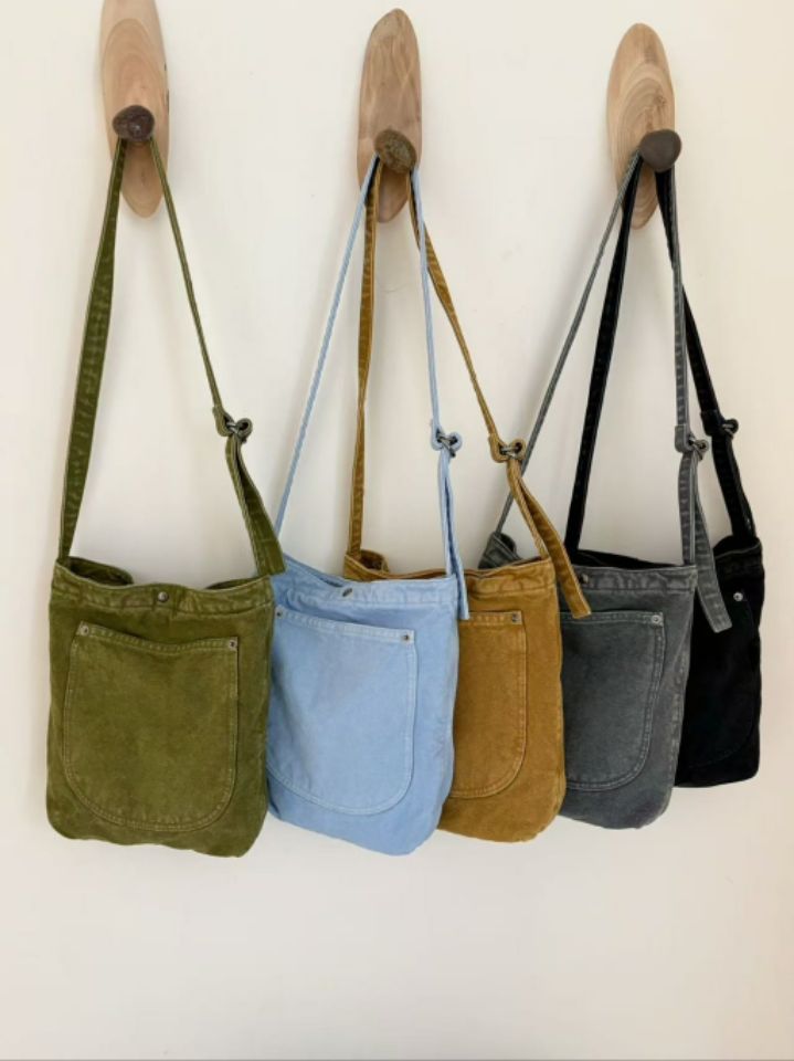 TROUVAILLE韓國東大門直郵女士新品人氣單肩斜跨包口袋水洗TROUVAILLE單肩/斜跨包