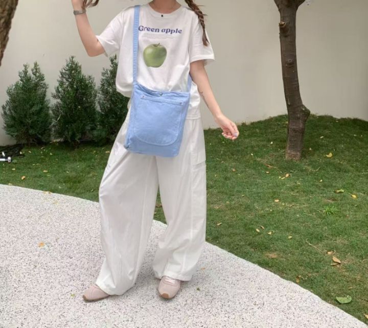 TROUVAILLE韓國東大門直郵女士新品人氣單肩斜跨包口袋水洗TROUVAILLE單肩/斜跨包圖色5