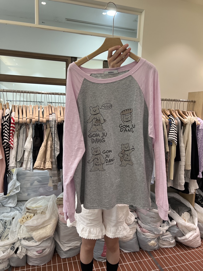 BE&amp;BE韓國東大門代購女士新款26春夏時尚推薦長袖T恤BE&be長袖T恤圖色1