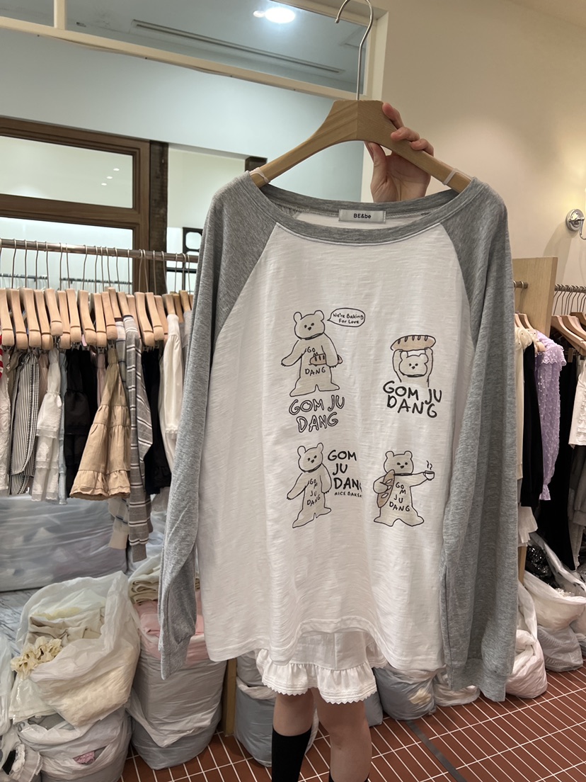 BE&amp;BE韓國東大門代購女士新款26春夏時尚推薦長袖T恤BE&be長袖T恤圖色2