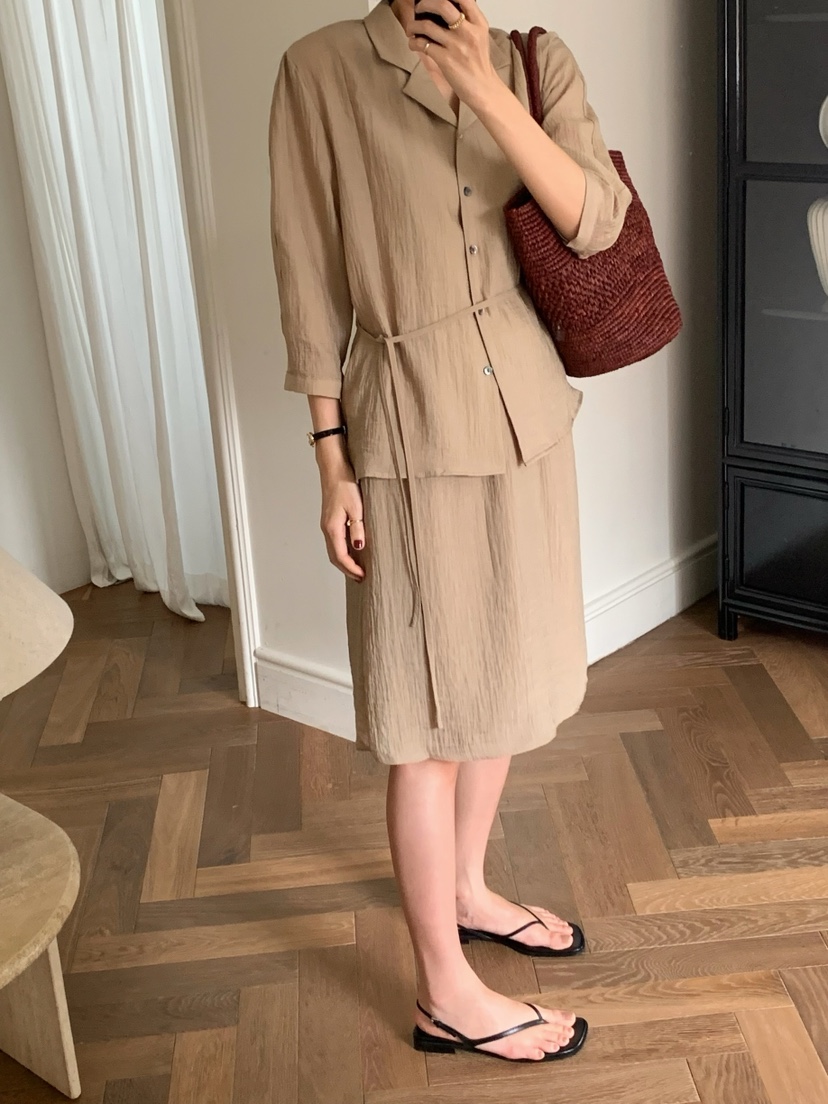 A Flan韓國代購女裝新品推薦人氣時尚熱賣休閑襯衫蕾絲衫AFN/FLAN EDITION襯衫/蕾絲衫