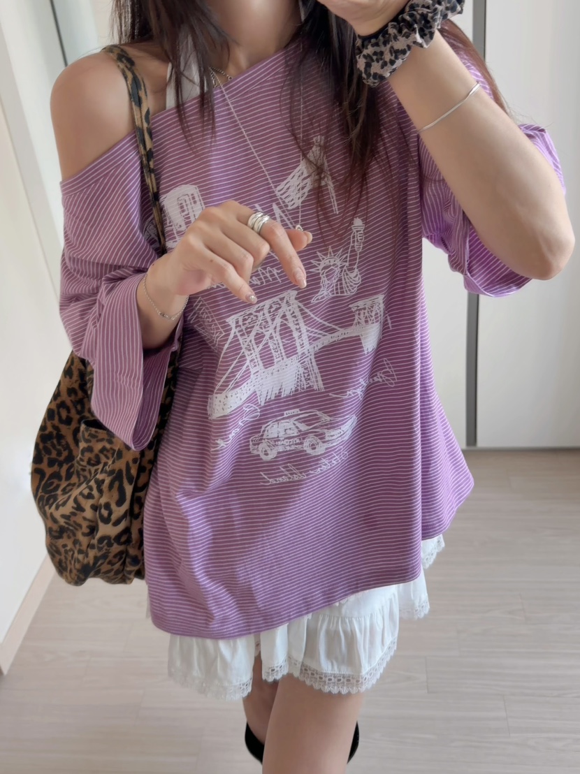 MORAN/MOSCO/SUGAR CASE韓國代購女士新品推薦T恤不含吊帶露肩MORAN/MOSCO/SUGAR CASET恤