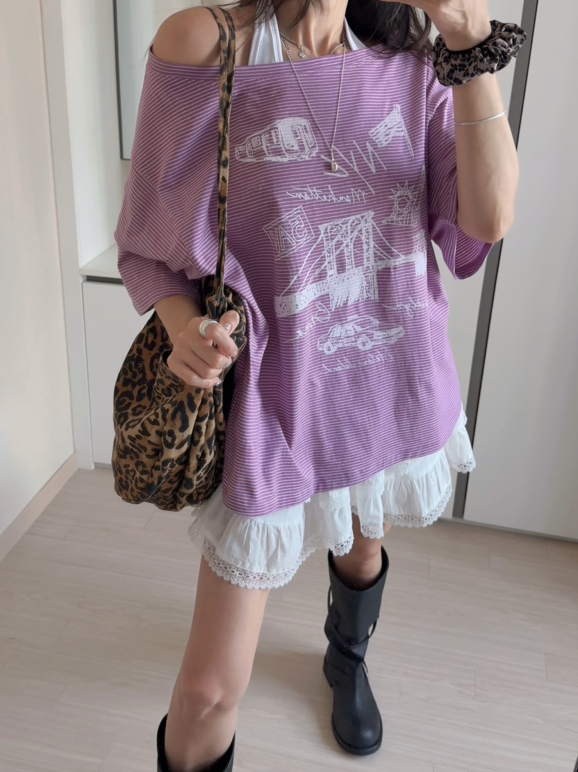 MORAN/MOSCO/SUGAR CASE韓國代購女士新品推薦T恤不含吊帶露肩MORAN/MOSCO/SUGAR CASET恤