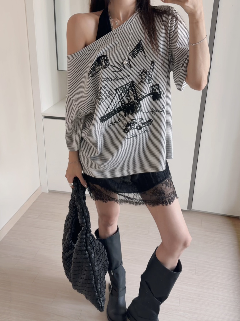 MORAN/MOSCO/SUGAR CASE韓國代購女士新品推薦T恤不含吊帶露肩MORAN/MOSCO/SUGAR CASET恤