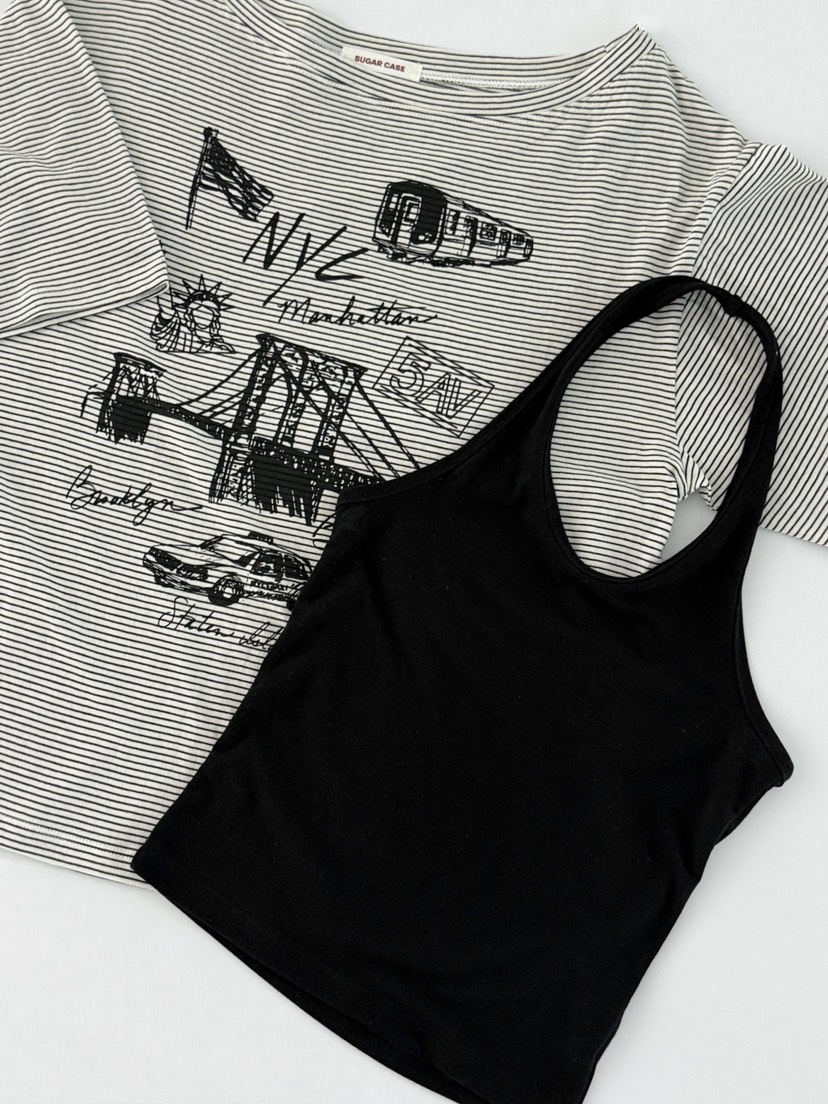 MORAN/MOSCO/SUGAR CASE韓國代購女士新品推薦T恤不含吊帶露肩MORAN/MOSCO/SUGAR CASET恤