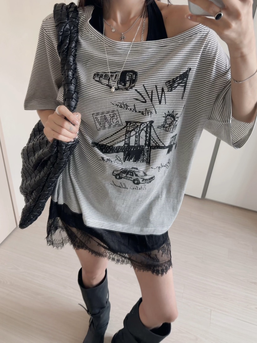 MORAN/MOSCO/SUGAR CASE韓國代購女士新品推薦T恤不含吊帶露肩MORAN/MOSCO/SUGAR CASET恤圖色2