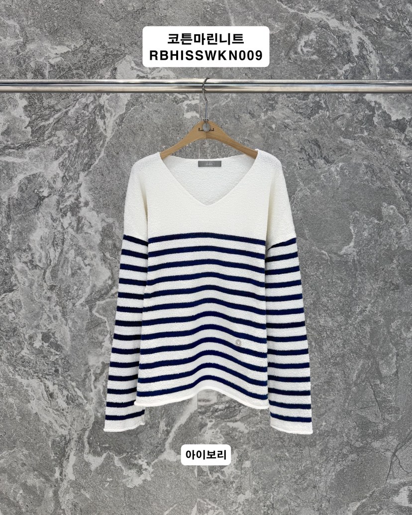 ROOKIE BUD韓國代購女裝新款休閑26春夏時尚針織衫海軍棉質ROOKIE BUD-L針織衫