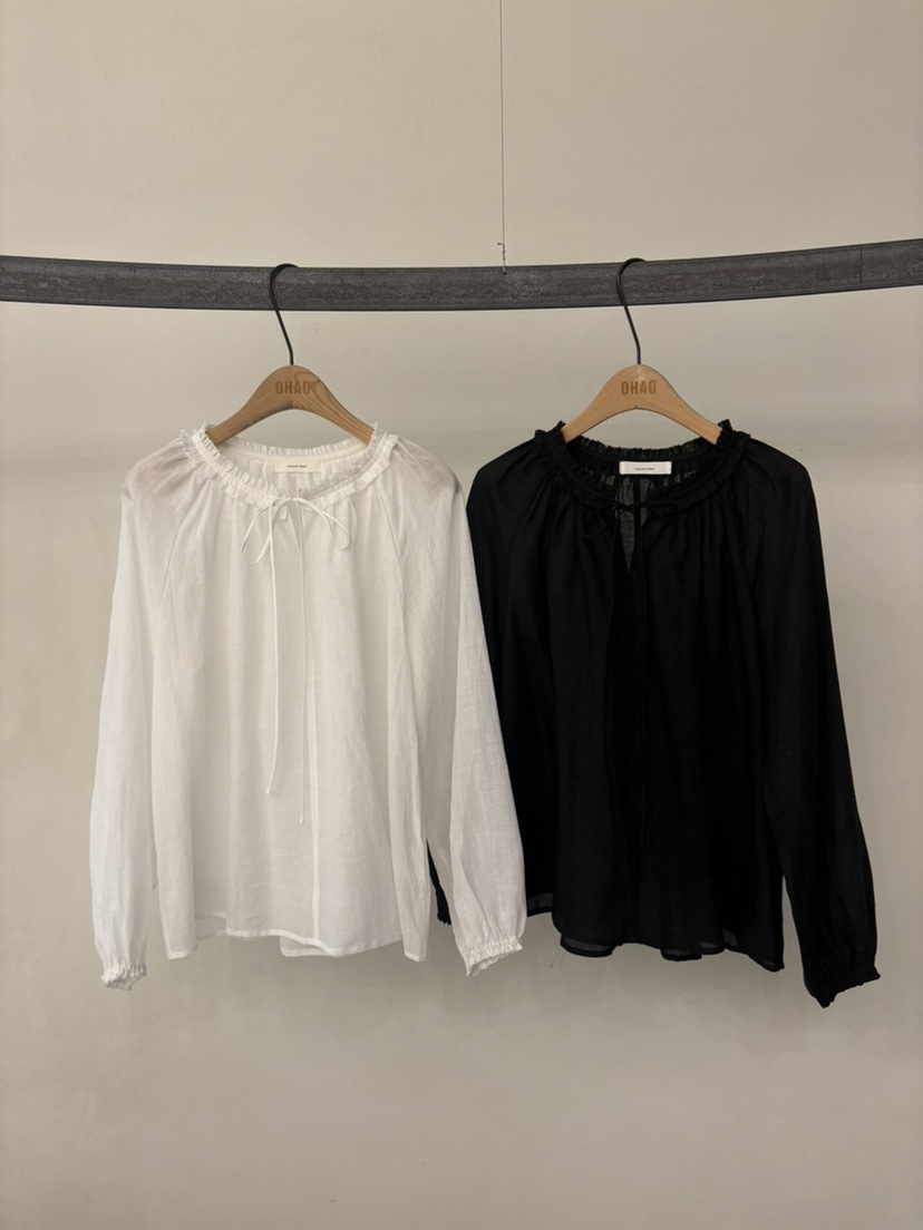 OHAO韓國直郵實拍女士新品熱賣職業26春夏推薦襯衫蕾絲衫OHAO/HA MONG襯衫/蕾絲衫