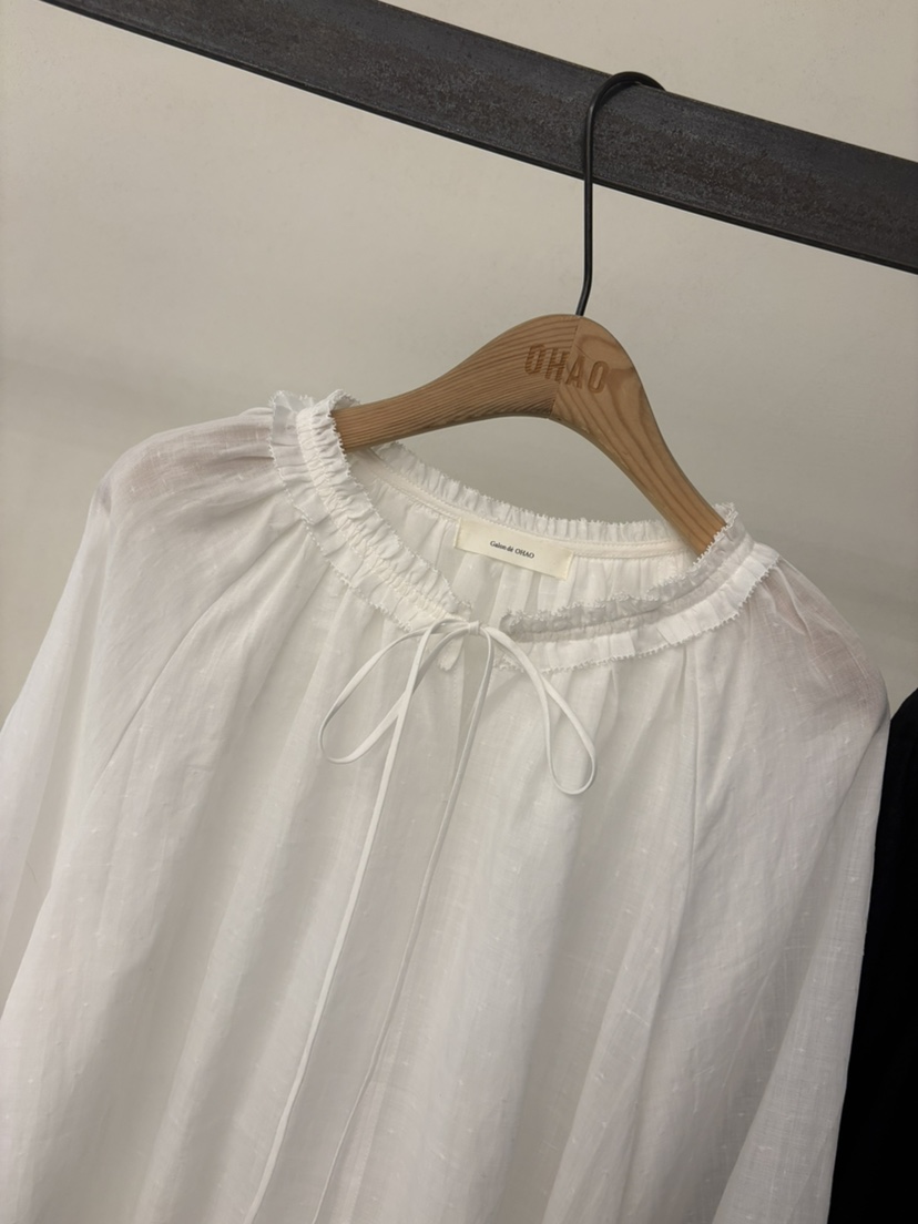 OHAO韓國直郵實拍女士新品熱賣職業26春夏推薦襯衫蕾絲衫OHAO/HA MONG襯衫/蕾絲衫