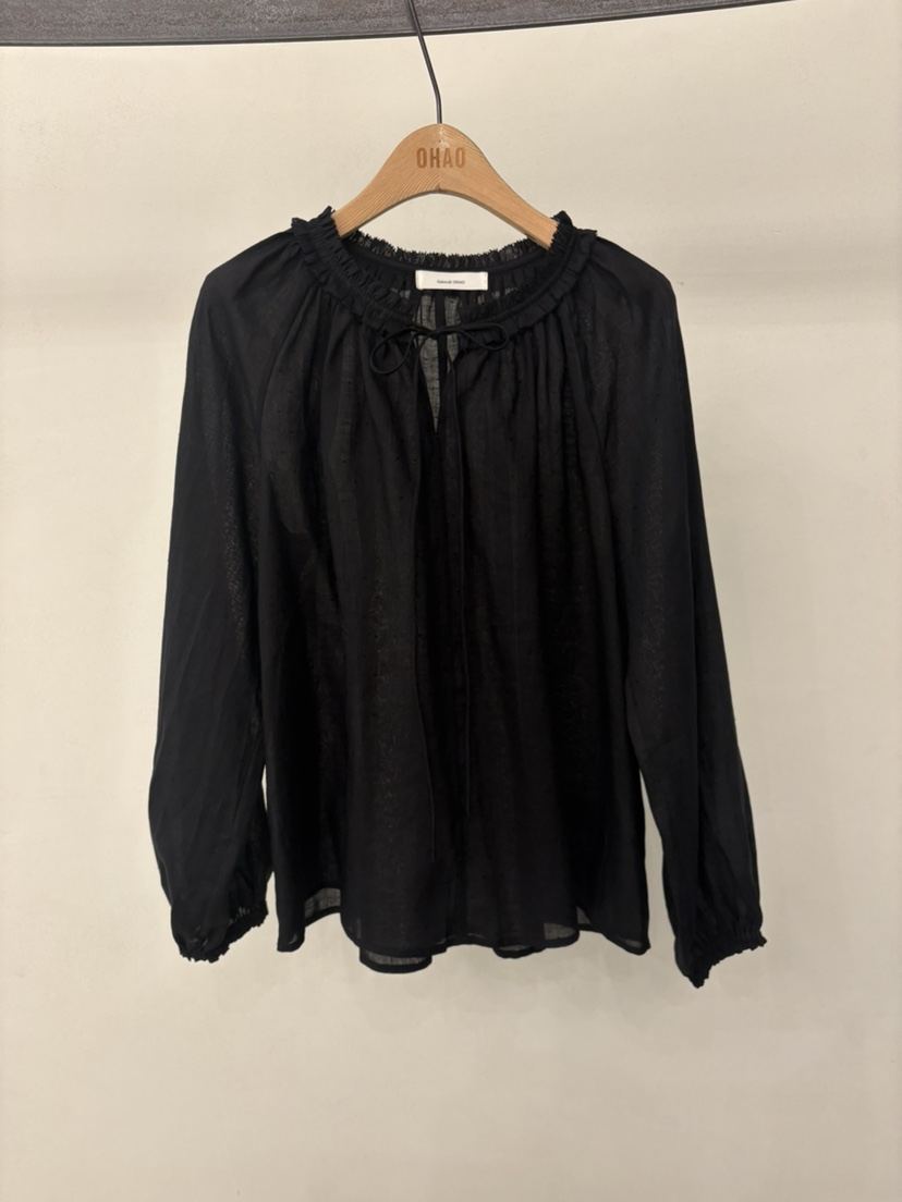 OHAO韓國直郵實拍女士新品熱賣職業26春夏推薦襯衫蕾絲衫OHAO/HA MONG襯衫/蕾絲衫圖色2