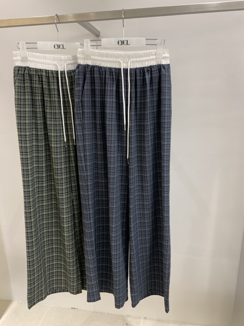 EYEL韓國代購女裝新品推薦職業休閑26春夏熱賣休閑褲格紋EYEL休閑褲